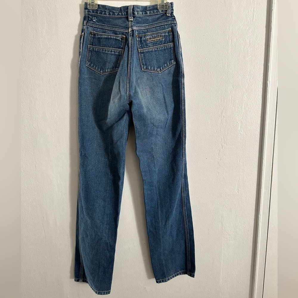 Vintage Thoroughbred Jeans Womens 3 Blue Cowgirl Ranch Workwear Perfect Worn In